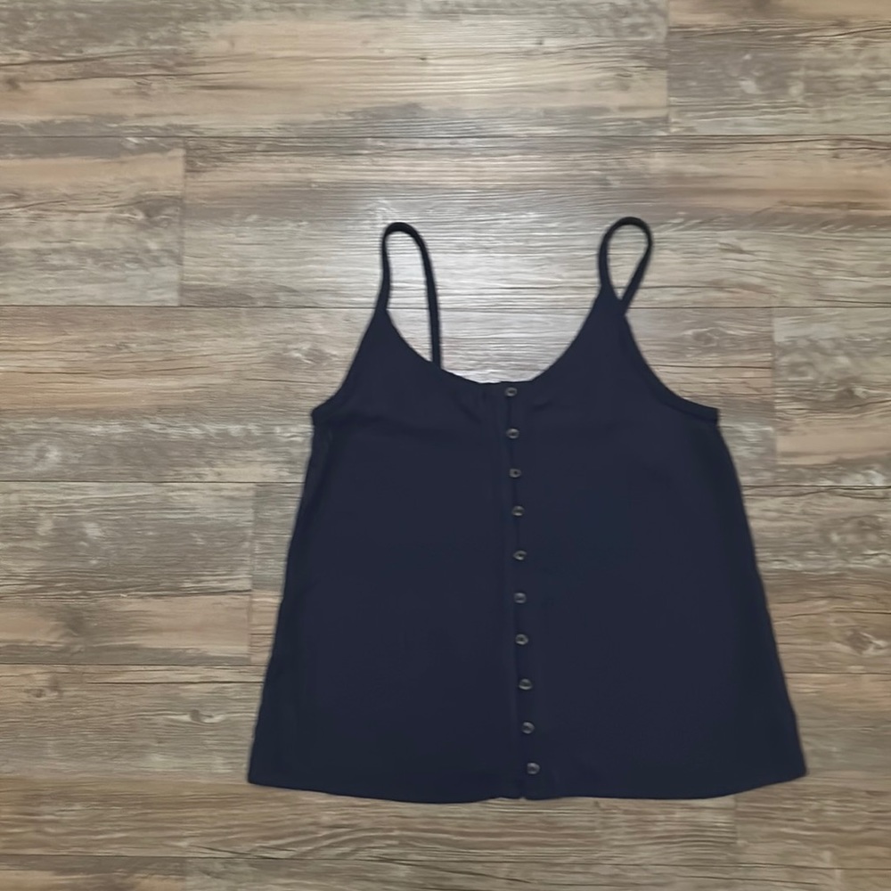 AEO grey button detail tank NWT